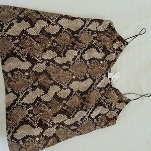 NWT H&M lizard print spaghetti strap top sze 12